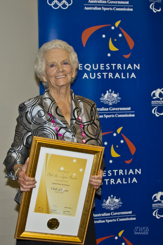 Joyce Brook accepts her award