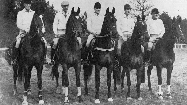 Rome 1960 Australian Equestrian Team members (from left) Laurie Morgan, John Kelly, Neale Lavis, Bill Roycroft and Brian Crago